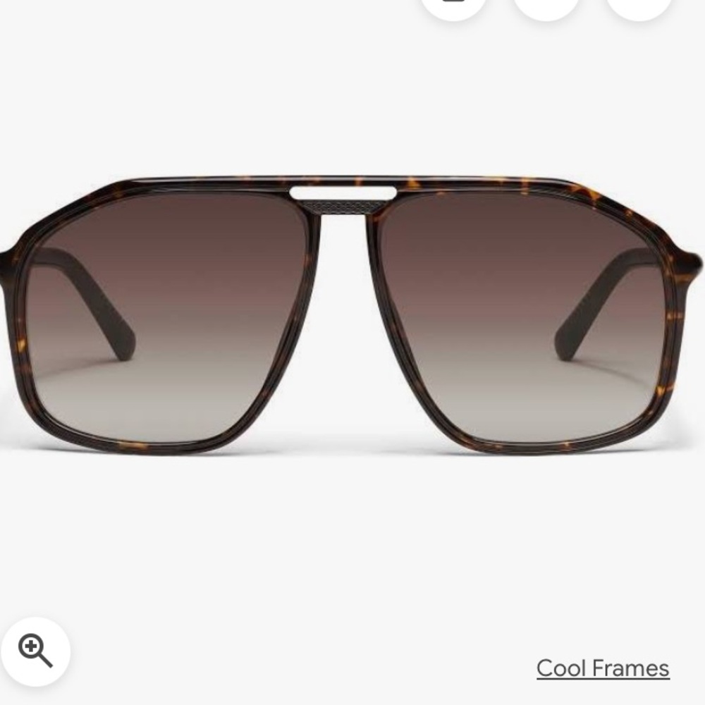NEW! Quay Studio Sesh Tortoiseshell Aviator Sunglasses - Brown Gradient Lenses